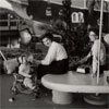 Sitting near the Chicken of the Sea Ship Restaurant 1956 photo