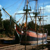 Columbia on a dry Rivers of America, October 1970