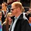 Photo of Modern Family taping at Disneyland with Jesse Tyler Ferguson, Eric Stonestreet, and Aubrey Anderson-Emmons, February 29, 2012