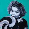 Acrylic portrait of Shirley Temple in Bright Eyes by Dave DeCaro