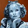 Acrylic portrait of Shirley Temple in Little Miss Broadway by Dave DeCaro