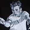 Painting I did of James Dean in Rebel Without A Cause