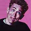 Painting I did of James Dean as Comedy