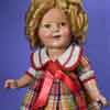 Shirley Temple 13 inch composition doll wearing Bright Eyes outfit