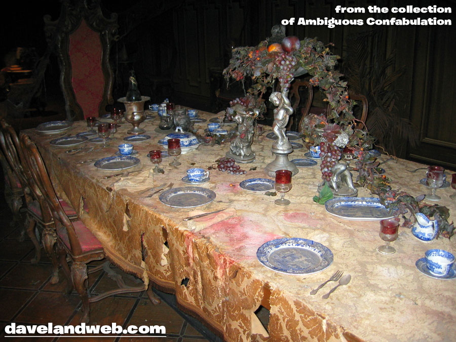 haunted mansion dining room scene