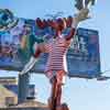 Rocky and Bullwinkle statue on Sunset Boulevard, December 2020