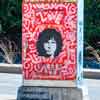 Jim Morrison street art in West Hollywood, April 2021