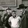 James Dean and Burl Ives and Raymond Massey in East of Eden, 1955 photo