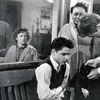 James Dean in Rebel Without with Natalie Wood, Sal Mineo, and Marietta Canty in Rebel without a Cause 1955 photo