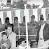 Disneyland Adventureland Jungle Cruise Audie Murphy and family on Ganges Gal, 1956