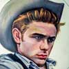 Kenneth Kendall painting of James Dean from Giant 1995