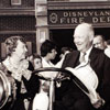 President Eisenhower at the Disneyland Fire Department, 1961