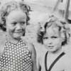 Mary Lou Isleib and Shirley Temple at the beach, 1934 photo
