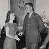 Shirley Temple and John Agar announce engagement, 1945