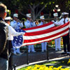 Disneyland Town Square flag lowering ceremony April 2011