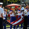Disneyland Town Square flag lowering ceremony July 2011
