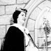 Disneyland Sleeping Beauty Castle Diorama Christening with Shirley Temple Black, April 19, 1957