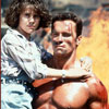 Alyssa Milano and Arnold Schwarzenegger in “Commando,” 1985