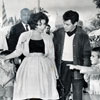 Central Plaza, Liz Taylor, Eddie Fisher, and family at Disneyland, January 1959 photo