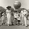 Disneyland Central Plaza with La Coquette Balloon, Easter 1962