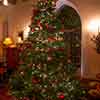 Chateau Marmont lobby restaurant Christmas tree, December 2024