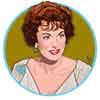 Maureen O'Hara in The Parent Trap caricature by Dave DeCaro