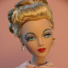 Gene Marshall wearing Franklin Mint Princess Grace Civil Ceremony outfit doll