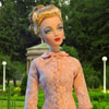 Gene Marshall wearing Franklin Mint Princess Grace Civil Ceremony outfit doll
