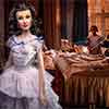 Franklin Mint Gone with the Wind Scarlett O'Hara Belle of the BBQ vinyl doll