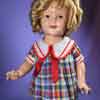 Shirley Temple 18 inch composition doll wearing Bright Eyes outfit