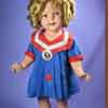 18 inch Ideal composition Shirley Temple wearing Sailboat dres