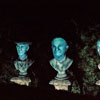 Grim Grinning Ghosts Singing Statues in the Graveyard August 2012