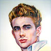 Kenneth Kendall painting of James Dean from East of Eden 1995