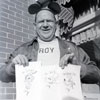 Disneyland Main Street U.S.A., with Mousketeer Roy Williams, 1957