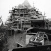 Disneyland Frontierland Cascade Peak construction, April 1960