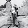 Walt Disney surveys his creation at the Nature's Wonderland attraction