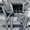 Howard Manor Hotel in Palm Springs photo, February 1955 with Leo Durocher and Laraine Day