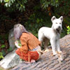 Indian boy and dog, February 2007