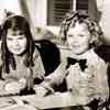Lily de Pourtales Lodge and Shirley Temple during filming of The Little Colonel, 1935