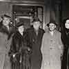 Gene Markey, Virginia Zanuck, Joseph M. Schenck, Darryl Zanuck, and Hedy Lamarr arive in New York City, December 19, 1940 for the premiere of The Blue Bird