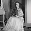 Shirley Temple in her dressing room, Honeymoon, 1947