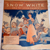 Vintage Snow White Sheet Music, Mike Ellis collection